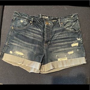 Distressed Hudson Jean Shorts